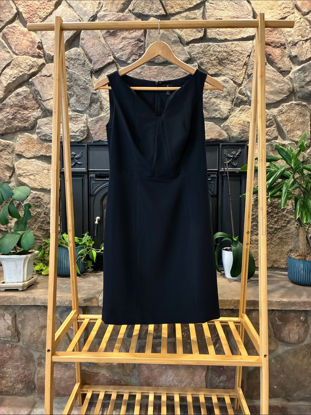Worthington Black Sleeveless Midi Sheath Dress